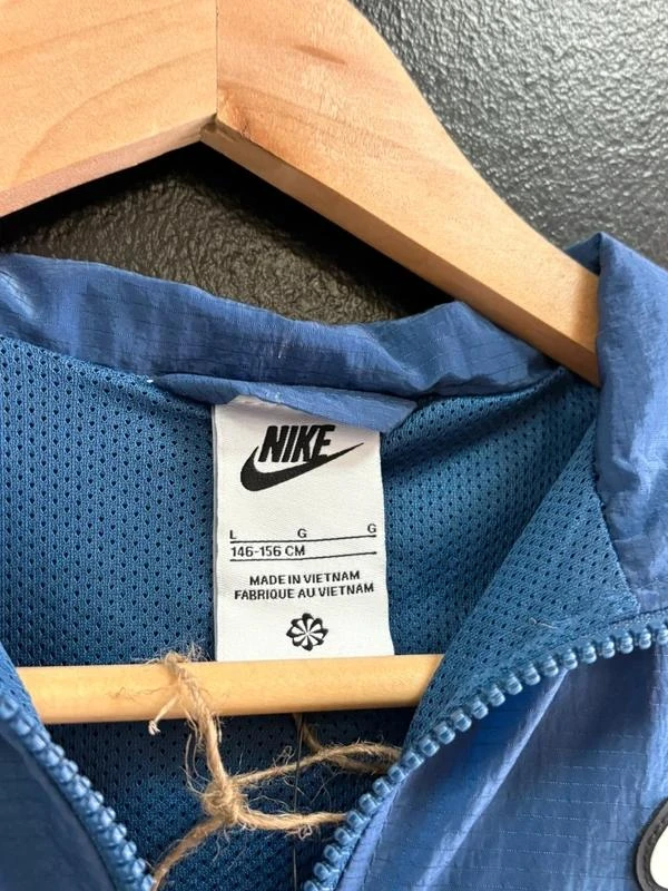 Nike Windbreaker Jacket Blue Y2K Running Track Jacket Lightweight Sportswear Vin – photo 2